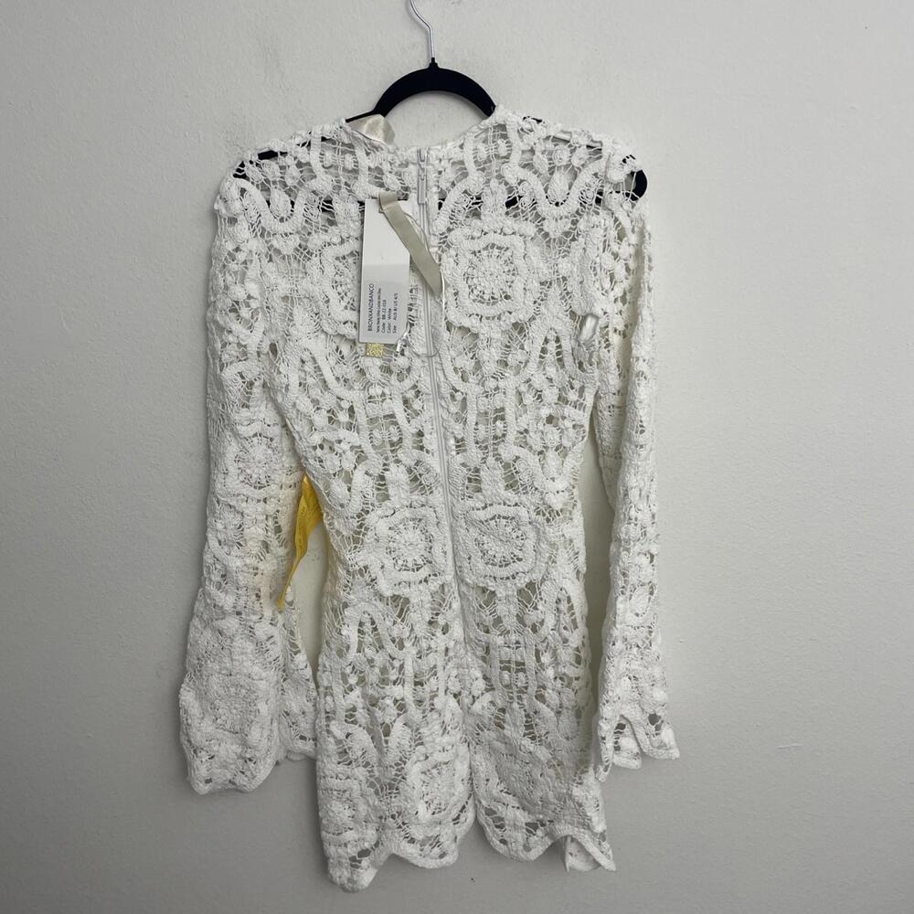 BRONX AND BANCO Marley Crochet Mini Dress WHITE SIZE S NWT $650MSRP - Picture 8 of 10